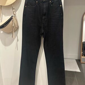 KHAITE Black Straight Men's Jeans